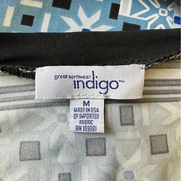GREAT NORTHWEST INDIGO NWOT SLEEVELESS MAXI DRESS NAVY BLUE WHITE AQUA | MEDIUM - Picture 10 of 10